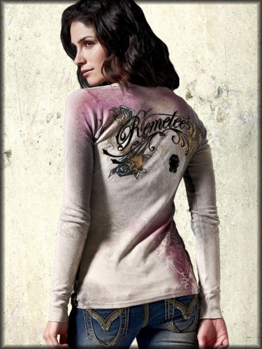 Remetee by Affliction Skull Roses Thermal for women buy